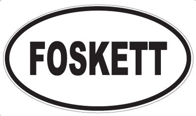 FOSKETT - Oval Sticker