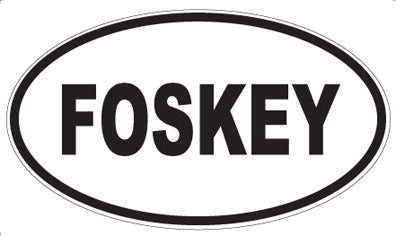 FOSKEY - Oval Sticker