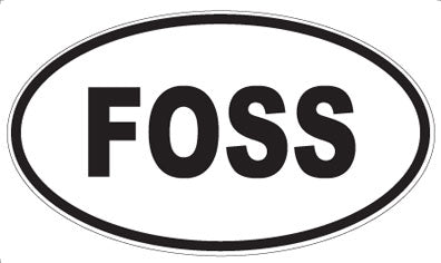 FOSS - Oval Magnet