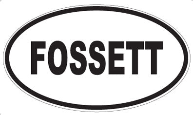 FOSSETT - Oval Sticker
