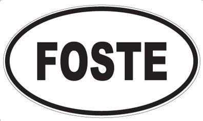 FOSTE - Oval Sticker