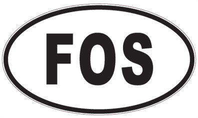 FOS - 3 Letter Initials Oval Magnet