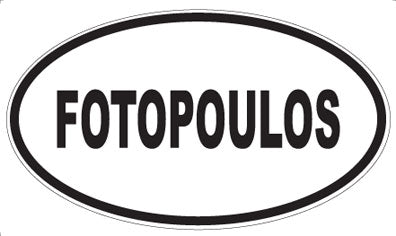 FOTOPOULOS - Oval Sticker