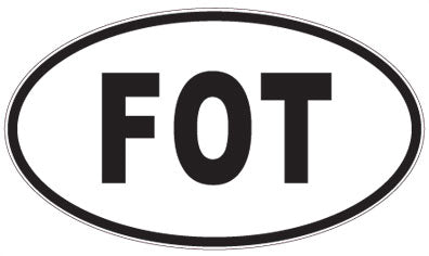 FOT - 3 Letter Initials Oval Magnet