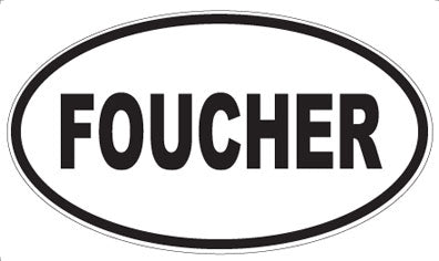 FOUCHER - Oval Sticker