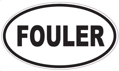 FOULER - Oval Sticker