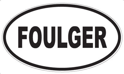 FOULGER - Oval Sticker