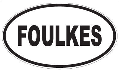 FOULKES - Oval Sticker
