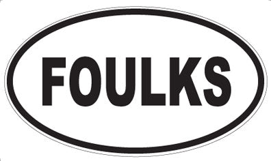 FOULKS - Oval Magnet