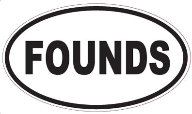 FOUNDS - Oval Sticker