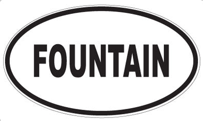 FOUNTAIN - Oval Sticker