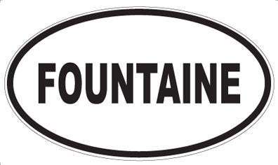 FOUNTAINE - Oval Sticker