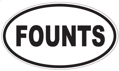 FOUNTS - Oval Sticker