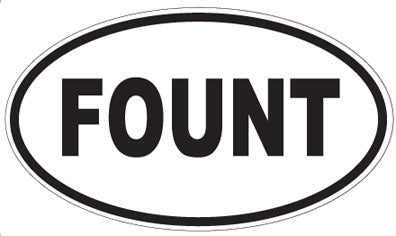 FOUNT - Oval Magnet