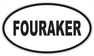 FOURAKER - Oval Sticker