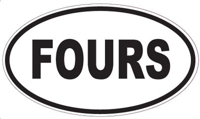FOURS - Oval Magnet