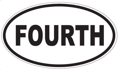 FOURTH - Oval Sticker