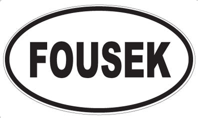 FOUSEK - Oval Sticker