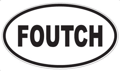FOUTCH - Oval Sticker
