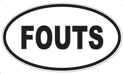 FOUTS - Oval Sticker