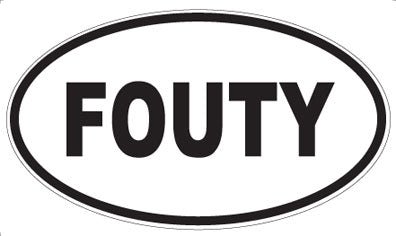 FOUTY - Oval Sticker