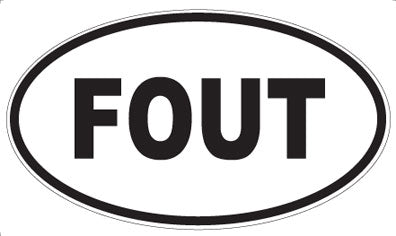 FOUT - Oval Magnet