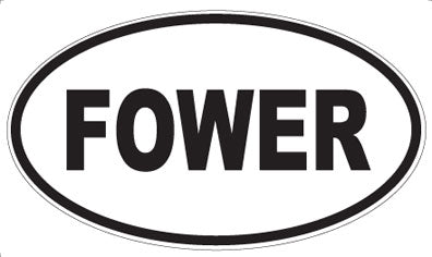 FOWER - Oval Sticker
