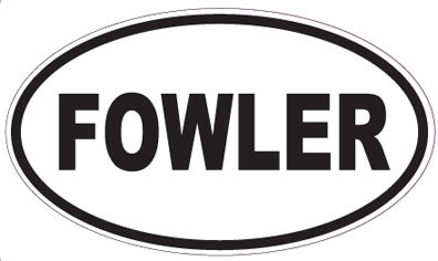 FOWLER - Oval Sticker