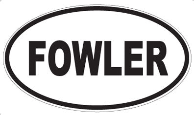 FOWLER - Oval Magnet