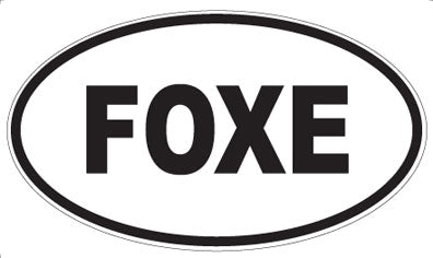 FOXE - Oval Sticker