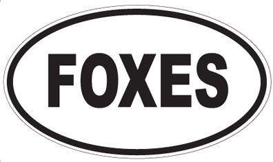 FOXES - Oval Sticker