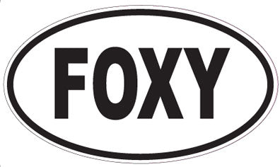 FOXY - Oval Sticker