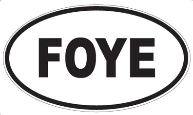 FOYE - Oval Sticker