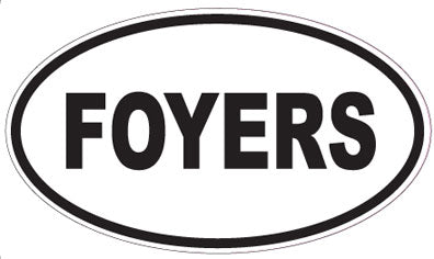 FOYERS - Oval Sticker