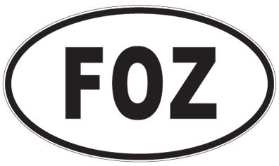 FOZ - 3 Letter Initials Oval Magnet