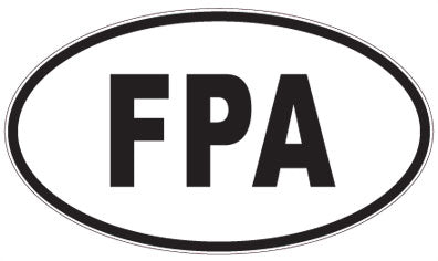 FPA - 3 Letter Initials Oval Magnet