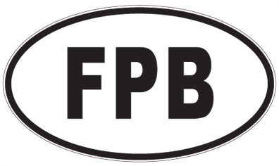 FPB - 3 Letter Initials Oval Sticker