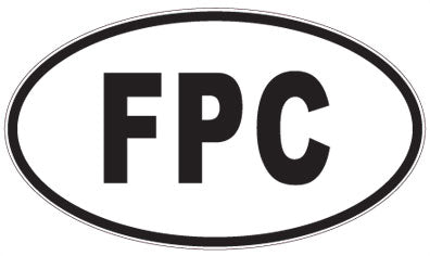 FPC - 3 Letter Initials Oval Magnet