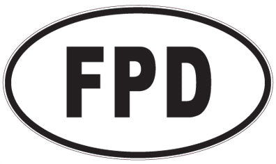 FPD - 3 Letter Initials Oval Sticker