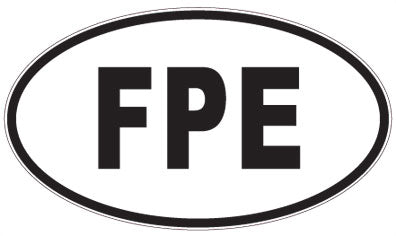 FPE - 3 Letter Initials Oval Magnet