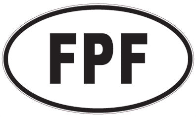 FPF - 3 Letter Initials Oval Magnet