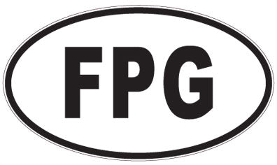 FPG - 3 Letter Initials Oval Magnet