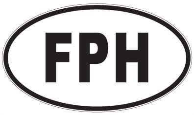 FPH - 3 Letter Initials Oval Magnet