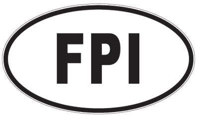 FPI - 3 Letter Initials Oval Magnet
