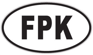 FPK - 3 Letter Initials Oval Magnet