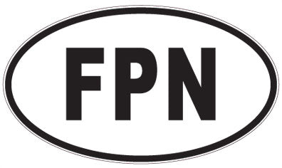 FPN - 3 Letter Initials Oval Sticker