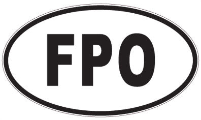 FPO - 3 Letter Initials Oval Magnet