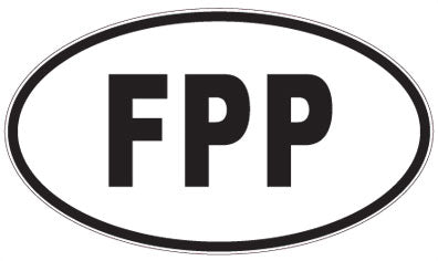 FPP - 3 Letter Initials Oval Magnet