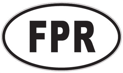 FPR - 3 Letter Initials Oval Sticker