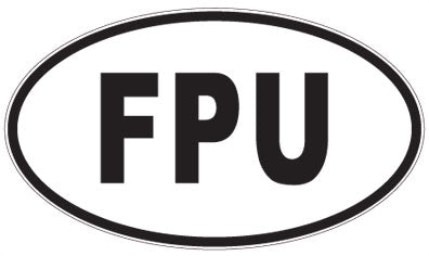 FPU - 3 Letter Initials Oval Magnet